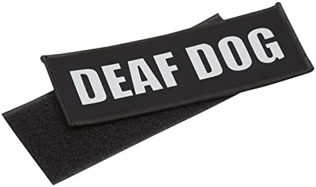 4 Опаковки Ивици за глухи кучета за жилетка и колан за животни K9 Support със Светоотражающей надпис и материал за