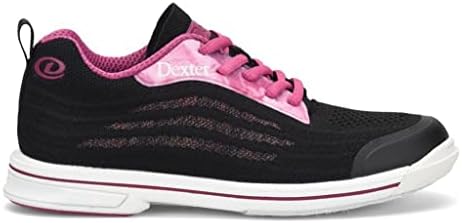 Дамски Мънички Плетени обувки за боулинг Dexter - Черно / Розово