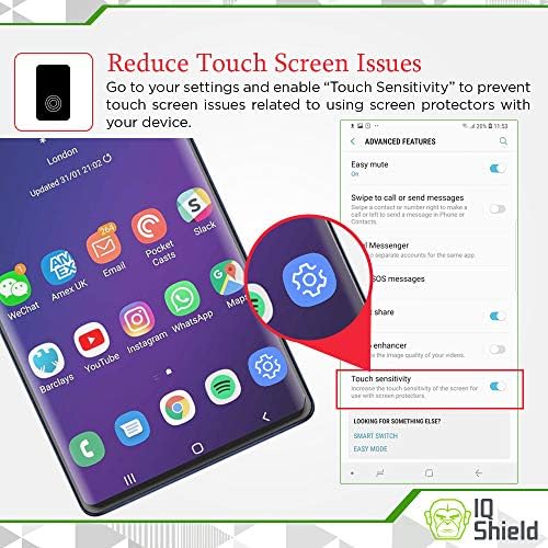 Матово защитно фолио IQ Shield, която е съвместима с Samsung Galaxy Note 10 + Plus (Note 10 + 5 ГРАМА, дисплей