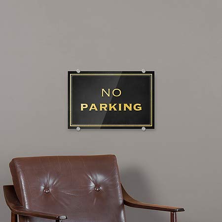 CGSignLab | Акрил знак на премиум-клас Паркинг е забранено - Класически злато | 18 x12