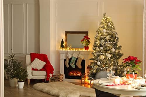 Съкровищата на Каролина BB2962CS Бостън Териер Забавно Коледно Дърво, Коледни Чорапи, Чорапи За Висящи пред Камината, Коледен