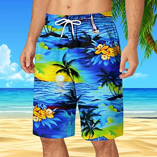 Шорти за Плуване за Мъже,Мъжки къси Панталони За вашата Лятна Почивка на Хавайските Ежедневни Леки Мъжки