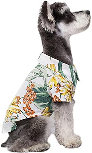 Тениска за кучета Secodrout в хавайски стил с флорални принтом, летни тениски за домашни любимци, Дишаща Готини