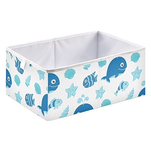 Морски Животни, Кит, Кутия за съхранение на Кубчета, Сгъваеми Кубчета за съхранение, Водоустойчив кош за играчки, Органайзер