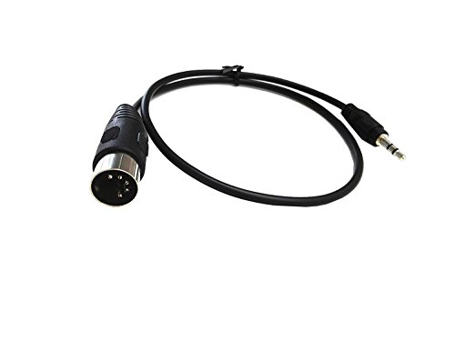SinLoon 5-Пинов DIN-штекерный кабел, с 5-пинов Din конектор MIDI за да се свържете с 3,5 мм (1/8 инча), стерео штекерному конектора TRS Стерео аудио кабел за възпроизвеждане на изхо?