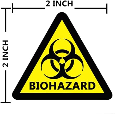 Етикети към Шлемове, Предупредителни за Биологична опасност Етикети за Лаборатории, Болници, Промишлени предприятия,