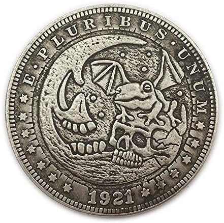 Дълбока Резба С Релефни 1921 г. Монети на САЩ 骷文 髅 Монета Micro CollectionCoin са подбрани Възпоменателна монета