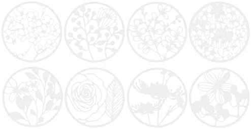 Цветен Шаблон Пластмасов Шаблон Рози: 8шт Шаблони за рисуване Цветни Растения за Многократна употреба Шаблони за Рисуване