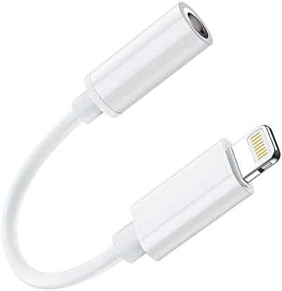 Аудиоадаптер Aux Светкавица конектор за слушалки 3,5 мм [Сертифициран от Apple Пфи], Слушалки за iPhone 3.5 мм