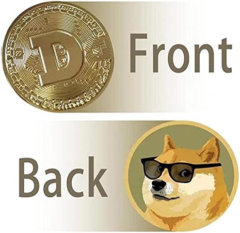Творчески Сувенири Dogecoin Колекция От Златни Монети Огромен Физически Подарък Златна Куче Арт