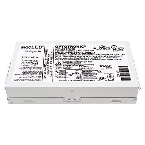 Комплект от 5 led * 2743W1 OPTOTRONIC 40 Вата с постоянен ток 0-10 В с регулируема яркост, с възможност за Програмиране Компактен