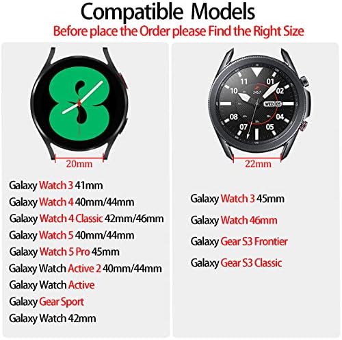 Каишка за часовник V. R. HOPE, Съвместим с Samsung Galaxy Watch 5/ Galaxy Watch 4 / Galaxy Watch 3 / Active 2/ Gear S3 Frontier