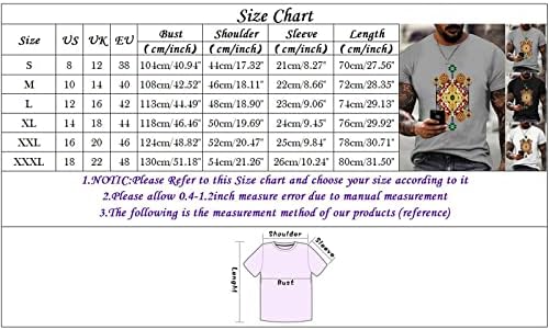 XXBR Мъжки солдатские Тениски с къс ръкав, Летни Блузи с 3D Етнически принтом и кръгло деколте, Ежедневни Спортни тениски