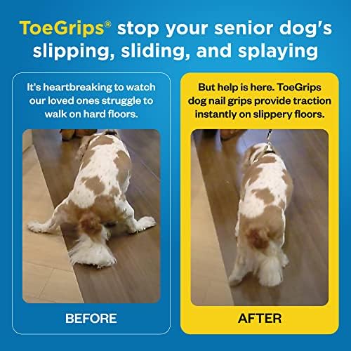 Големи щипки за кучета Dr Buzby - Instant сцепление с дървени подове - Защита от хлъзгане на кучета - Ръкохватки за кучета в напреднала възраст - Незабавно да се спре хлъзган