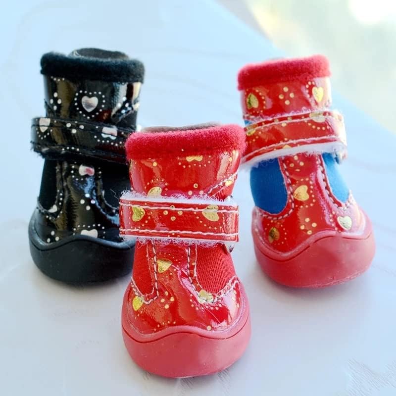 Обувки за домашни любимци LEPSJGC, малки зимни обувки, устойчива на плъзгане обувки (Цвят: D, Размер: 1)КОД