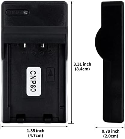 NP-60 USB Зарядно устройство за Casio Exilim EX-S12, EX-Z25, EX-Z29, Zoom EX-Z20, Zoom EX-Z19, Zoom EX-Z21, Zoom EX-Z22, Zoom EX-Z80, Zoom EX-Z85, Zoom EX-Z9, Zoom EX-Z90 Камера и още много други