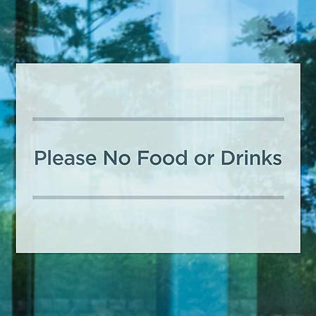 CGSignLab | Моля, не яжте и не пийте - Обикновена верига за прозорци Тюркоаз | 27 x 18