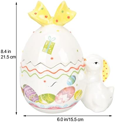 Didiseaon Кошница за Яйцата, Керамични Филтъра За приготвяне на Керамични Банката във формата на Великденски Яйца с Капак-Топпером