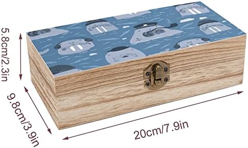 Скъпа Кутия За Съхранение На Дървесина Моржове Настолен Малък Декоративен Органайзер Кутии За Бижута С Капак