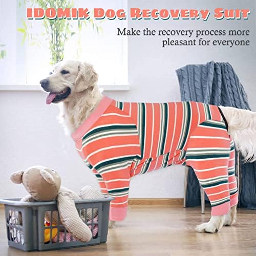 Възстановителен Костюм IDOMIK за Големи Кучета След операцията, Защитно Хирургична Риза за успокояване на