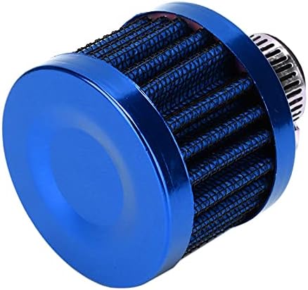 Aramox вентилационна (противовакуумна) канална кратка пауза картър 13 мм/0.5 инча Мини-Филтър за входящия въздух Универсален Автомобилен Аксесоар (син)