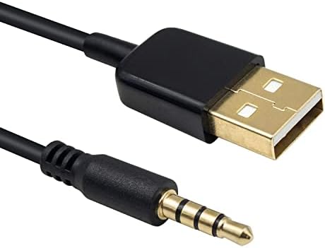 QDiShi DC 3,5 мм Штекерное Аудио Жак AUX USB 2.0 Штекерному кабел за зареждане, Кабел-адаптер 3 Метра, аудио жак за автомобилни стерео системи, Кабели за USB 2.0 за слушалки на iPod MP
