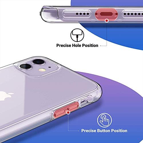 Прозрачен калъф ULAK, Съвместим с iPhone 11 6,1 инча 2019, Прозрачен Тънък Защитен Калъф за вашия телефон