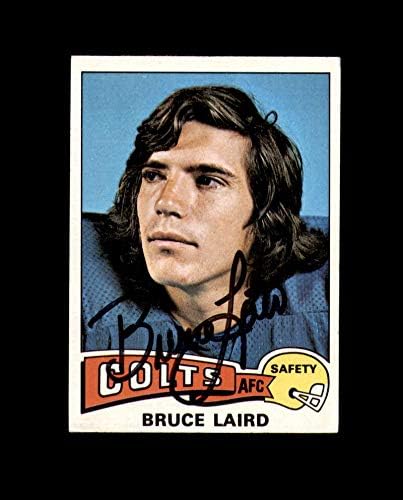 Автограф на Брус Лэрда , Собственоръчно подписан през 1975 г. Topps Baltimore Colts