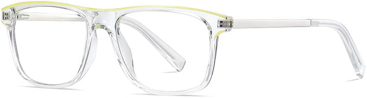 RESVIO Дамски Очила за четене Ръчно изработени Модни Правоъгълни, Квадратни Прозрачни Ридеры