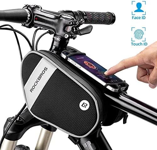 Чанта за Предната част на Рамката на Колелото ROCKBROS, Горната Тръба, Чанта за закрепване на телефона върху Велосипед, Водоустойчива Чанта за Кормилото на Велосипеда ?