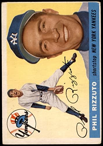 1955 Topps # 189 Фил Риццуто Ню Йорк Янкис (Бейзболна картичка) ДОБРИ Янкис