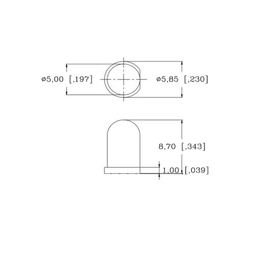 5 mm 12 В Предварително свързан червен светодиод - ултра ярък (10, 11, 12, 13, 14, 15 В) (опаковка от 20 броя)