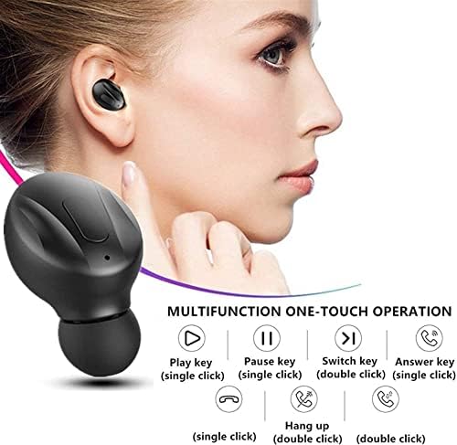 Слушалки Hoseili 2023 новото издание на Bluetooth.Безжични слушалки Bluetooth версия 5.0, ушите, Стереофоничен Микрофон, Мини-Безжични Слушалки със Слушалки и Преносимо зарядно ка