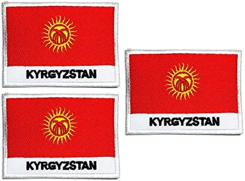 Набор от флагове на страната Кырейзстан. Ленти с националния флаг, тактически бродирани железни ленти, етикети за ремонт