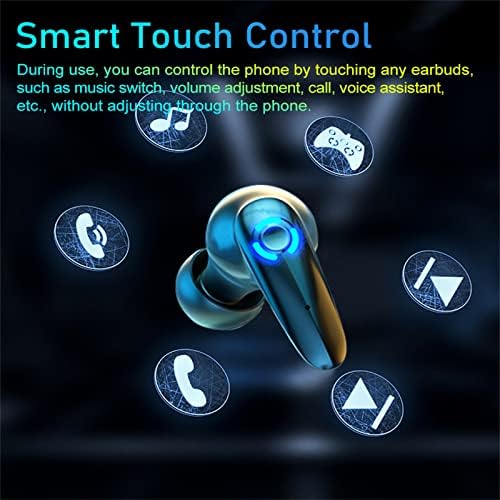 Слушалки Byikun Bluetooth, Безжични Слушалки, Нови Hi-Fi TWS-Слушалки, Слот Слушалки с докосване, Bluetooth 5.2, Безжични