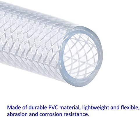 Тръба PVC M METERXITY 2 Pack - Гъвкав Лесен сплетен маркучи, предназначени за подаване на въздух, масло и вода (диаметър