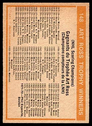 1972 O-Pee-Chee # 148 Победителите Art Ross Trophy (Хокейна карта) NM