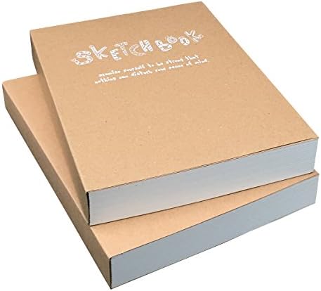 Бележник за изготвяне на крафт корицата и албум за плътност – Комплект от 2 чисти албуми за рисуване - 125 г плътна хартия