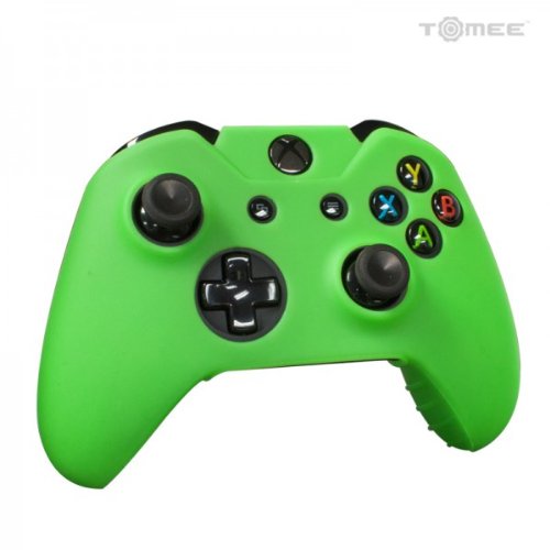 Защитен калъф Tomee от силиконовата кожата контролера на Xbox One (зелен)