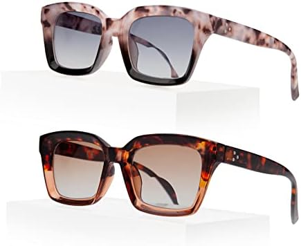 LianSan Опра Style Бифокални Очила за Четене за Жени с Пружинным тръба на шарнирна Връзка Модни Дамски Горни Прозрачни Слънчеви