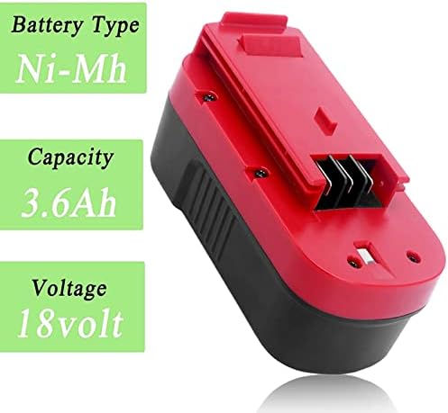 Преносимото батерия HPB18 капацитет 3,6 AH, съвместим с акумулаторна Black and Decker 18V Ni-Mh HPB18 HPB18-OPE