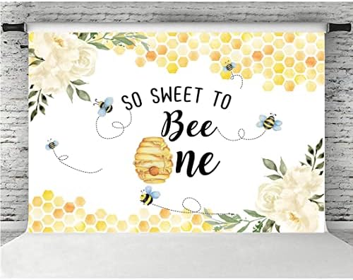 Пчелен Фон Lofaris 1st Birthday Жълти Пити, Такива сладки за Пчелите, Едно Цвете, Малко Меден Фон, Тема на