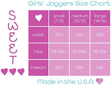 Панталони за момичета Sweet Hearts' Lounge Pants – 3 серии леки плетени джоггеров Hacci за бягане (Размер: 7-16)