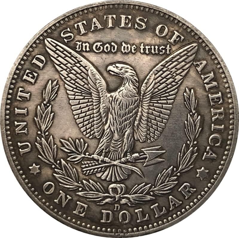 QINGFENG 38 ММ Старинна Сребърна Доларова Монета на САЩ Морган Скитник Монета 1921D Занаят 126