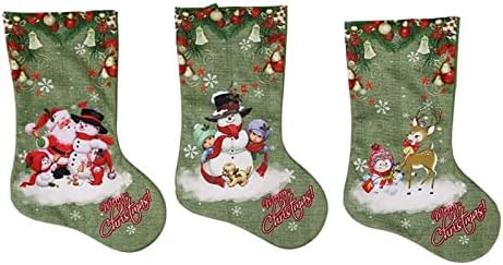 Дефлабораторные Чорапи Големи Зелени Коледни Чорапи Подаръчни Комплекти, Детски Чорапи, Коледни Украси, Подаръчни Комплекти, Коледни Чорапи, Коледни Чорапи (Разме