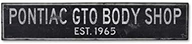 Дървена дата на основата на тялото на ОТДЕЛ PONTIAC GTO 1965 65 година на ИЗДАВАНЕ - Табела в селски стил - 5,5