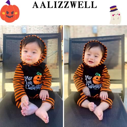 Aalizzwell/Детски Костюм за Хелоуин, Първият Гащеризон за Хелоуин с качулка, едно Парче Гащеризон за Малките