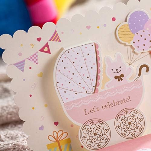 Комплекти Покани Картички WISHMADE 20 Парчета Розови За Печат на Рожден Ден Момичета, Детски Душ с Конвертами