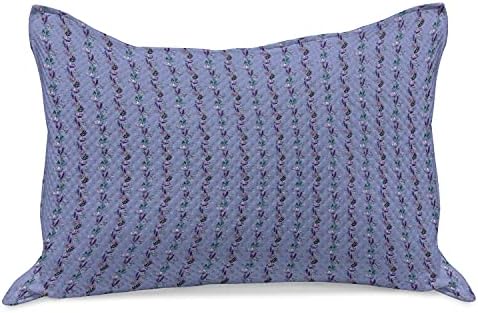 Калъфка за възглавница от стеганого одеяла Ambesonne с цветен модел, Линия за Цветния Букет в бохемски стил в Изправено