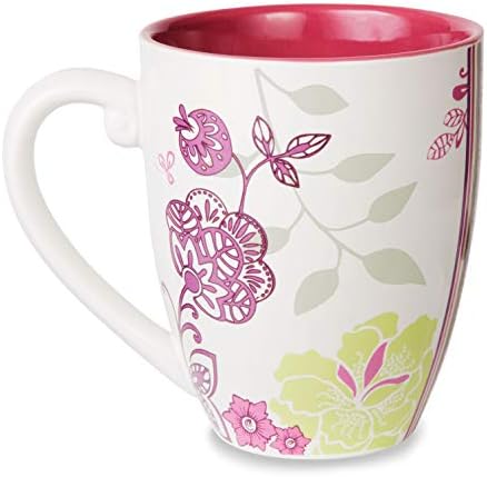 Pavilion е Подарък от компанията Попомните думите ми Mimi Цвете пеперуда Баба кафе, чаена чаша, голяма, розова, 20 грама